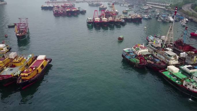 香港 香港仔码头 航拍