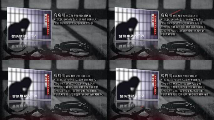 反腐嫌疑人警示教育采访介绍视频框