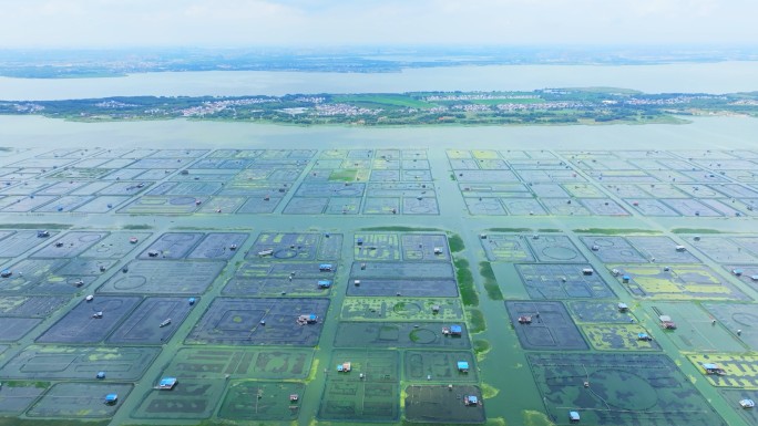 阳澄湖水产养殖湖水风景