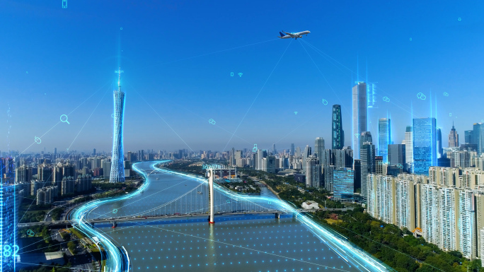 智慧城市，科技感互联网5G大数据4k展望