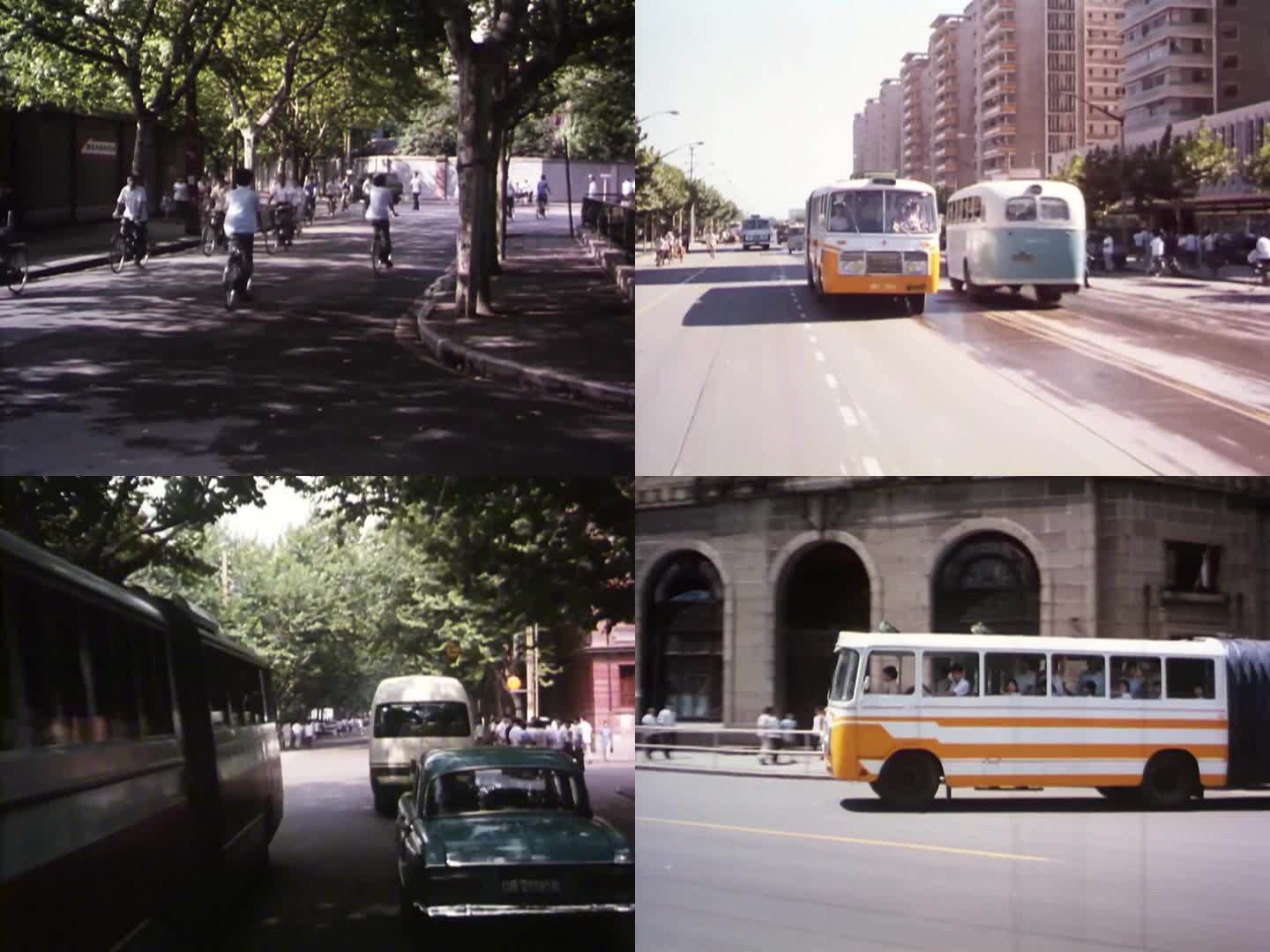 70年代上海 市容市貌 公交 自行车