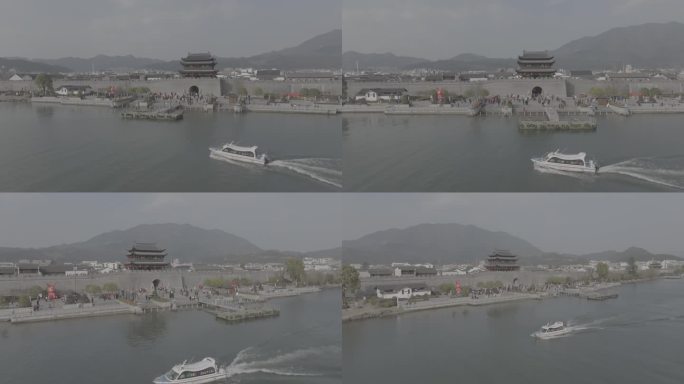 航拍新安江梅城城门D-LOG原片
