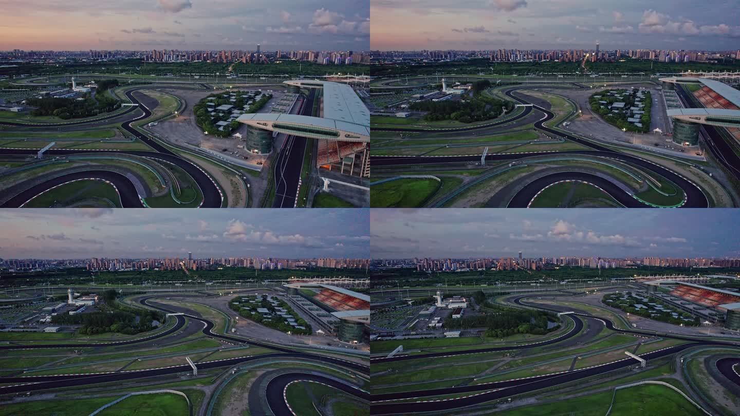 上海国际赛车场航拍空镜