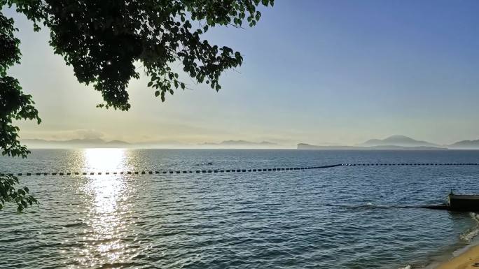 海水 海景 码头 长堤 太阳