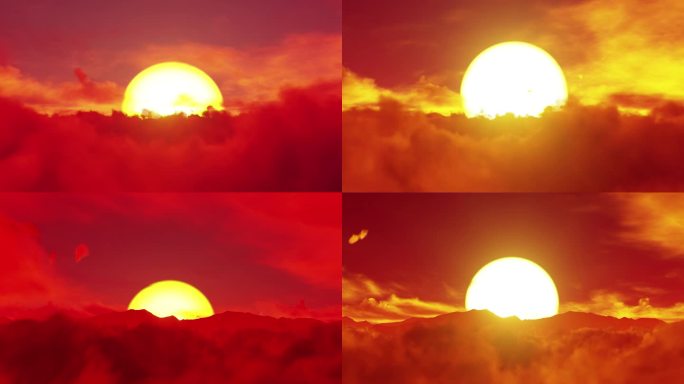 红太阳日出4k