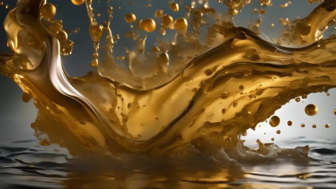 液态模拟 金色液态体