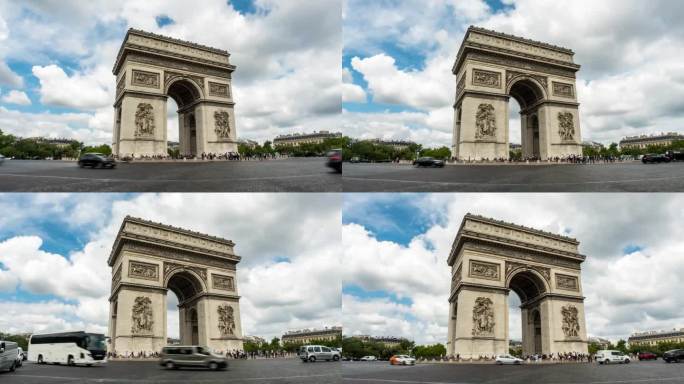 巴黎凯旋门纪念碑和香榭丽舍大街-Élysées