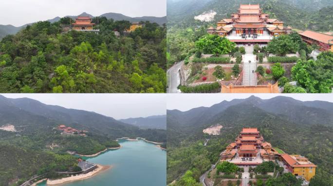 航拍珠海金台寺 寺院