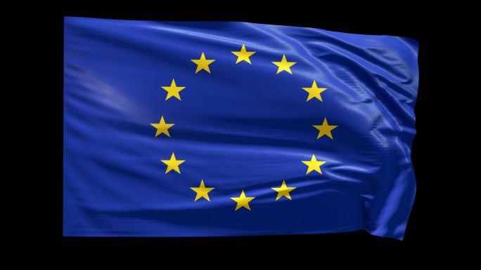 4K欧盟旗帜-通道循环
