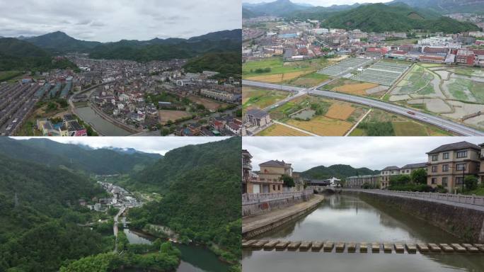 浙江桐庐芦茨村大景航拍