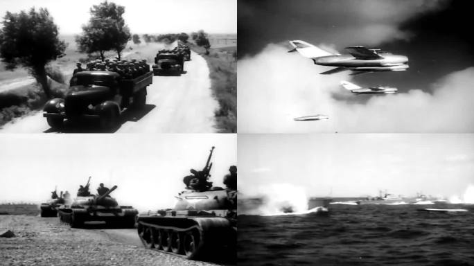 60年代军队炮兵坦克演习影像3