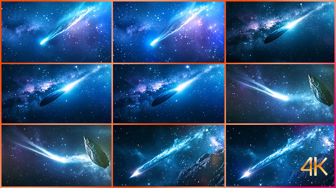 宇宙中的彗星 拖着长长尾巴的星星太空探索
