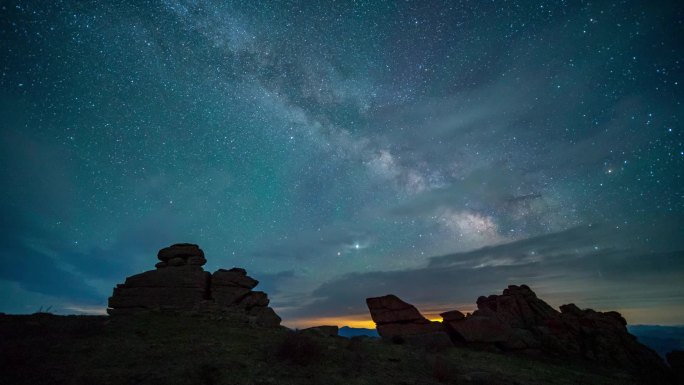 冰山梁银河星空