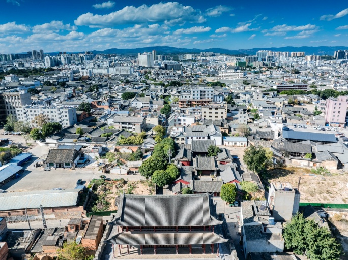 航拍建水古城阜安门延时摄影