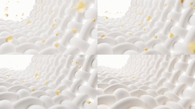 编织布料纹理与泡沫粒子3D渲染