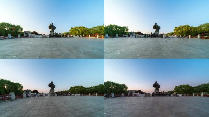 2段西安汉城湖汉武帝雕像大范围延时