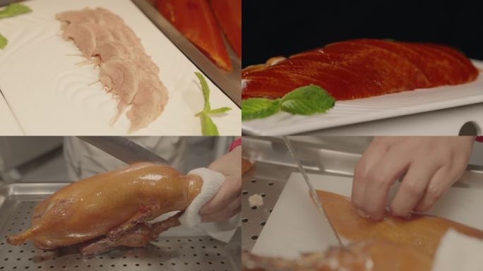 北京烤鸭-烤鸭-鸭-片鸭（含灰片素材）