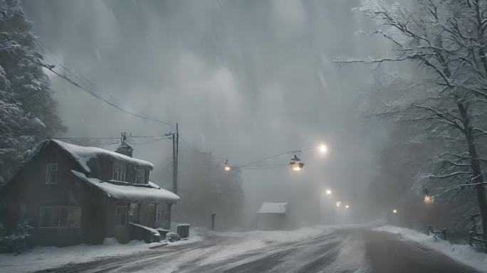 雨雪天气农村房屋建筑