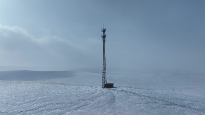 雪原铁塔通讯塔信号塔