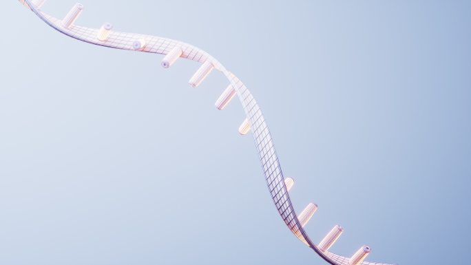 生物科技概念RNA基因3D渲染