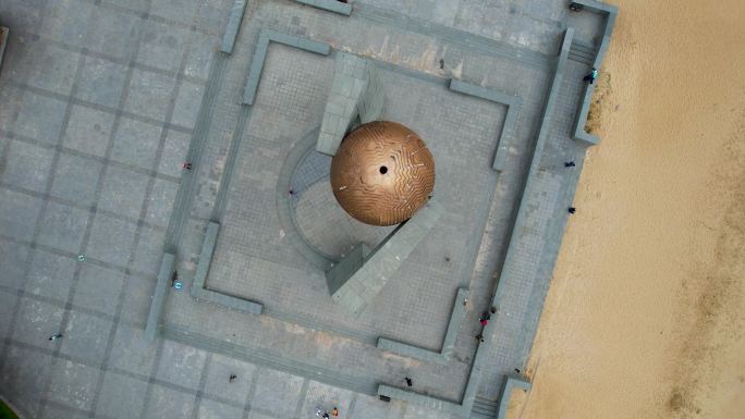 南澳北回归线标志自然之门建筑滨海风光航拍