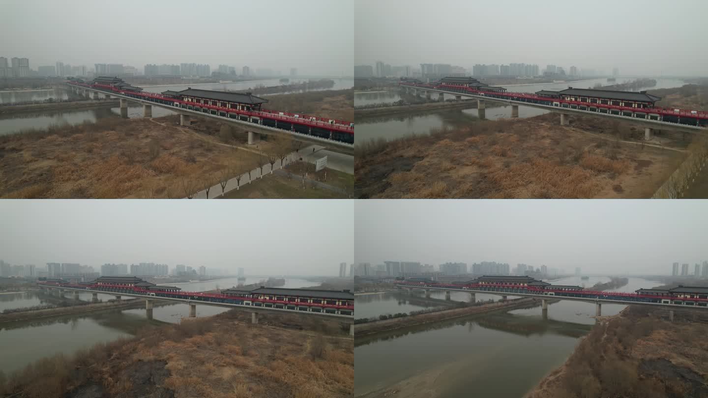 咸阳湖风景区古渡廊桥