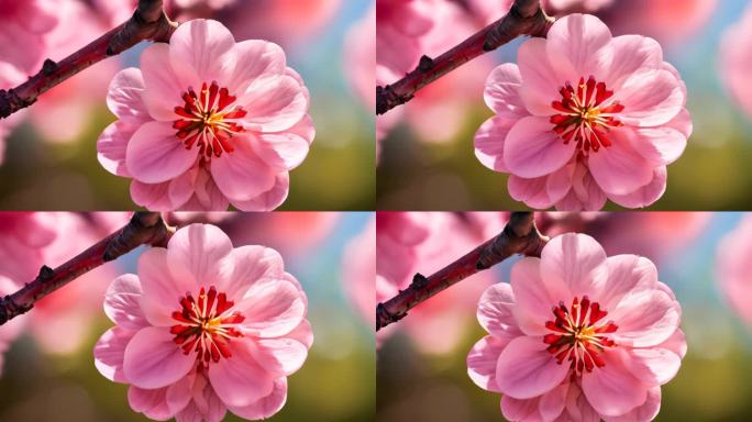 粉色花朵花儿唯美梦幻意境春天花海花季