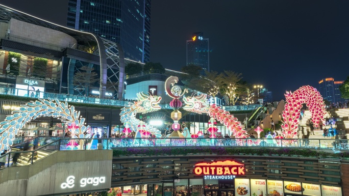 【商用8k】广州珠江新城天环双龙年夜景