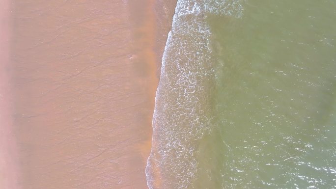 大海海边海水海浪沙滩海滩航拍风景唯美大自