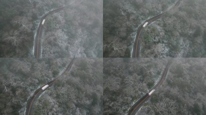 冬季山路鸟瞰图翰墨流离独辟蹊径沉稳豪迈