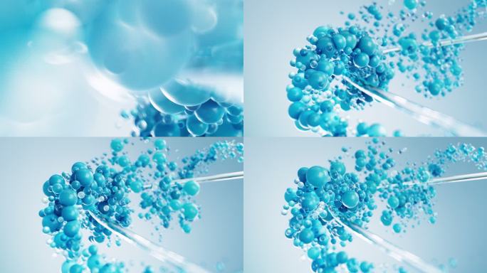 商用护肤品化妆品细胞分子流动画结构