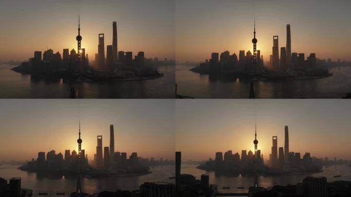 日出时分，上海天际线和外白渡桥尽收眼底