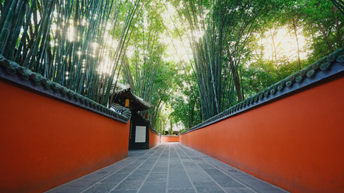 红墙光影 红墙建筑