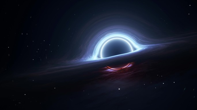 高清震撼流动的宇宙黑洞星辰粒子