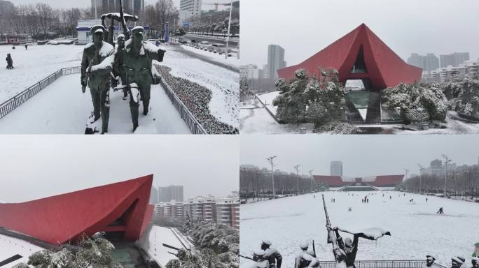 首义纪念馆雪景【长镜头】