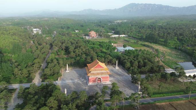 保定易县清西陵景区 雍正帝泰陵 航拍