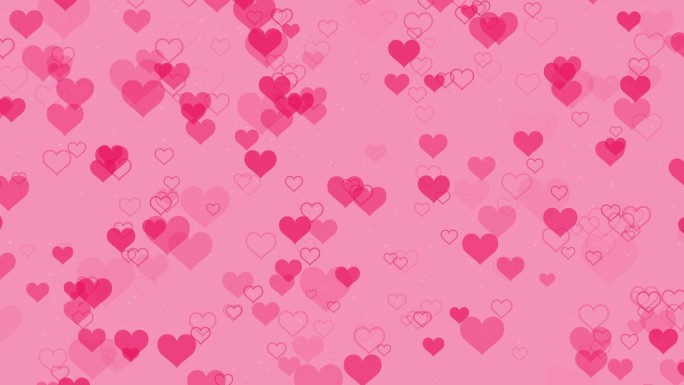 粉红色的心跳动情人节浪漫的背景