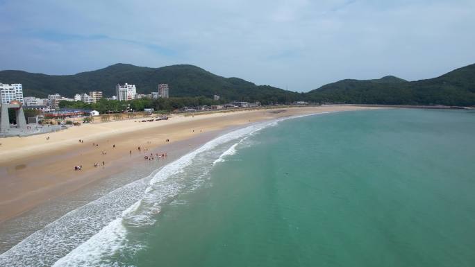 海浪 沙滩 浪花 海岸线 南澳岛风光航拍