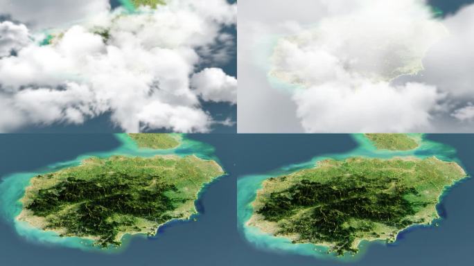 海南岛三维地图（俯冲穿云）