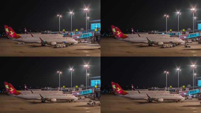 萧山机场飞机滑行