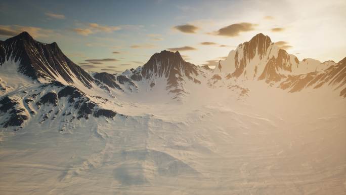 雪山日出