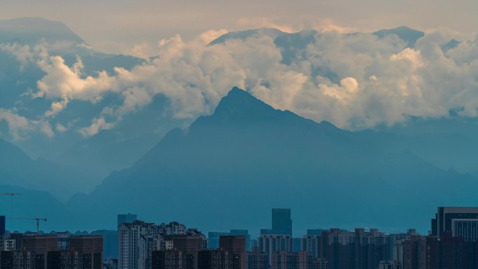 秦岭圭峰山云海延时