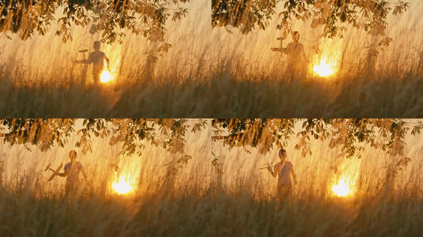 《追梦记:少年在夕阳辉煌中的飞翔