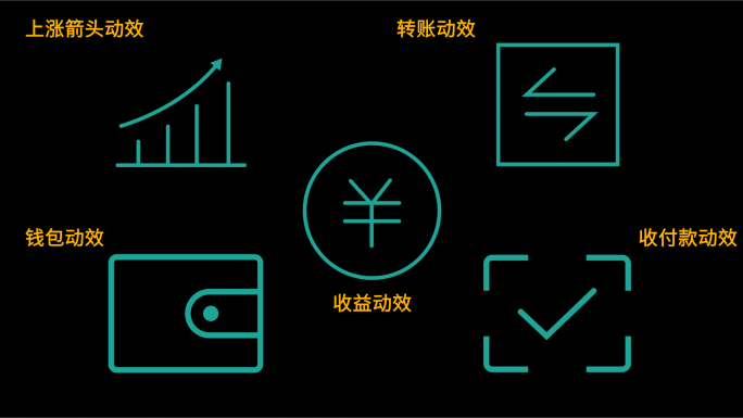 资金上涨转账收益钱包收付款mg动画效果