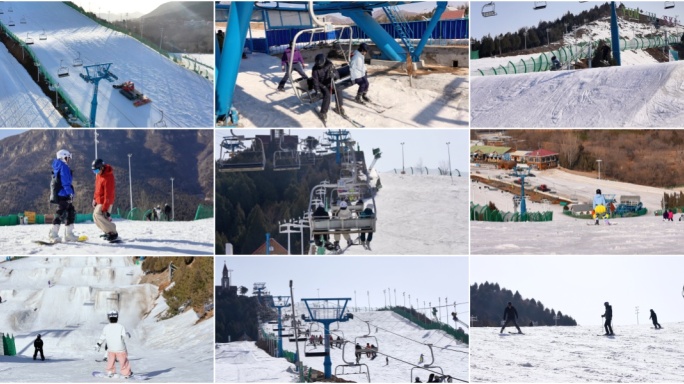 冬季航拍滑雪场