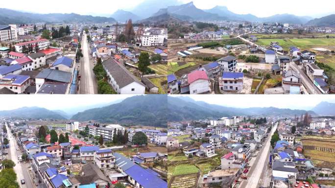 张家界天门山镇/大坪镇全景航拍