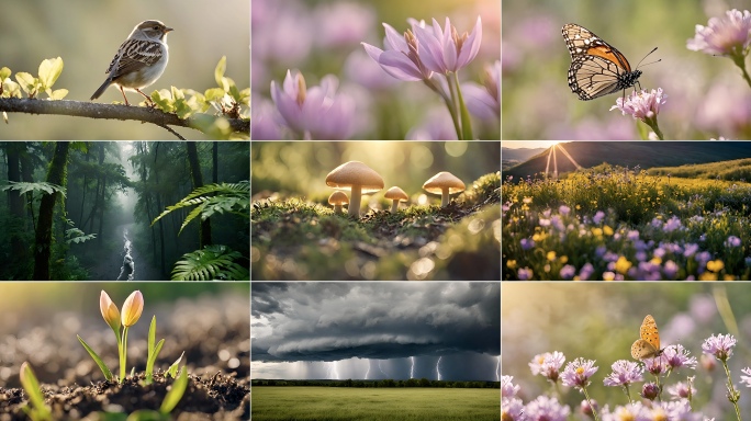 惊蛰/春分/雷雨/春雨/发芽/生长/复苏