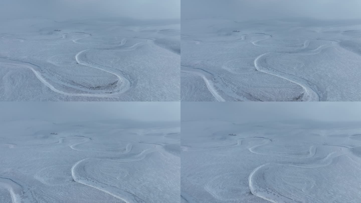 冬天莫尔格勒河雪原自然风光