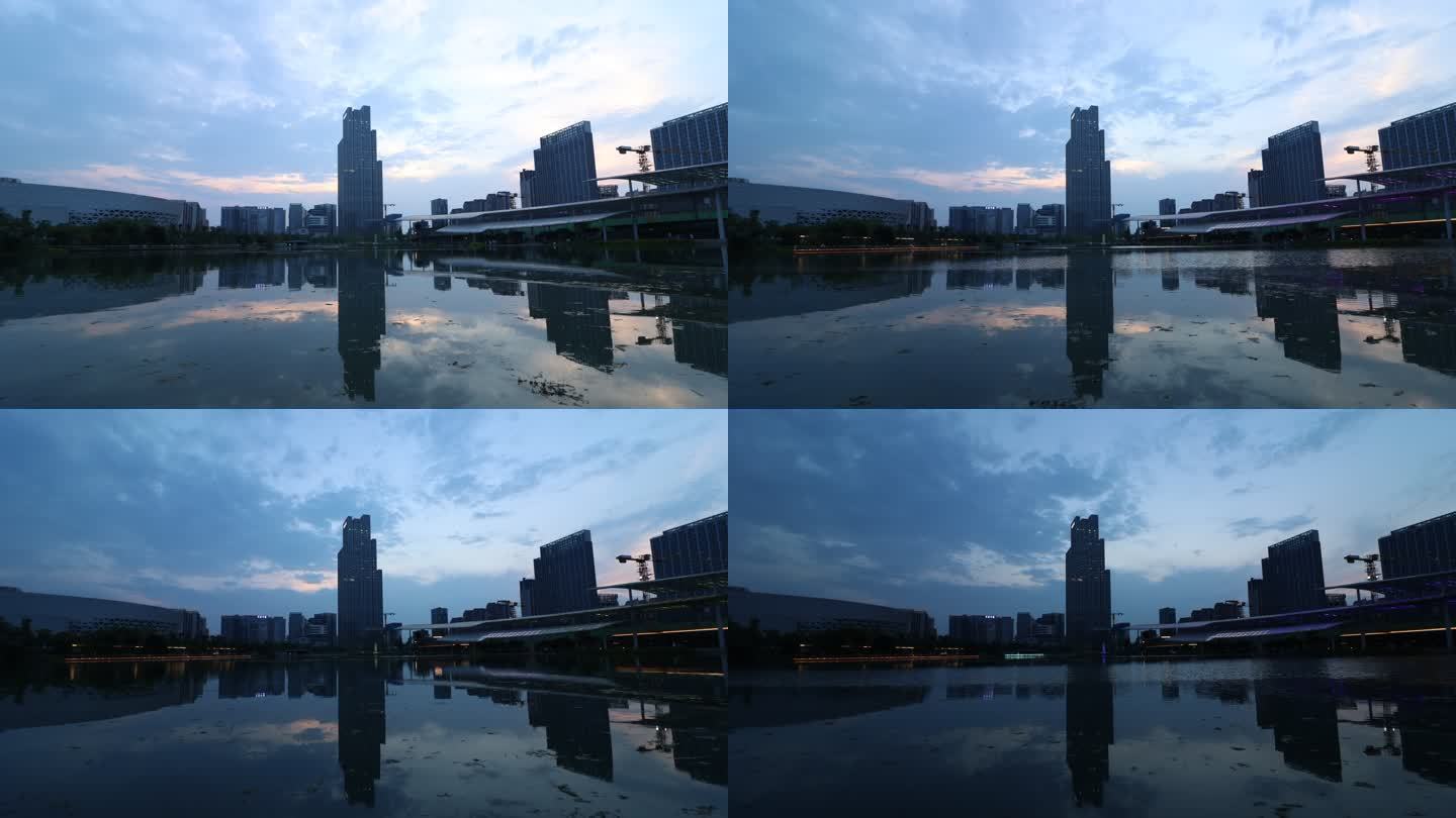 新川之心公园 OPPO大厦 写字楼 湖面
