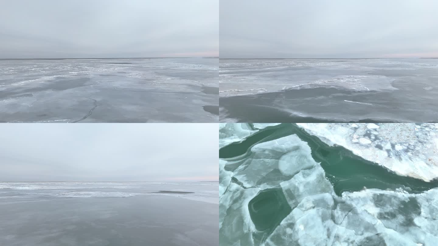 北方冻冰的海面